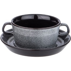 Изображение товара Бульонница с блюдцем LEFARD "GRAPHITE" 15х10х6 см