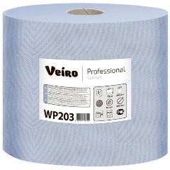 Изображение товара Бумага протирочная в рулонах с центральной вытяжкой Veiro Professional WP203 W1/W2 синяя (6 рулонов по 175 метров)