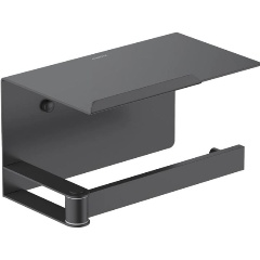Изображение товара Бумагодержатель AQUATEK AQ4929MB ЛИБРА с полкой, матовый черный