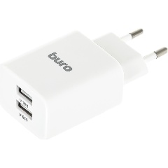 Изображение товара Сетевое зарядное устройство Buro BUWE1 2.1 A белый (BUWE10S200WH)
