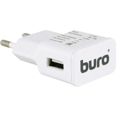 Изображение товара Сетевое зарядное устройство Buro TJ-159w 2.1A белое универсальное для гаджетов