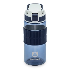 Изображение товара Бутылка для воды Арктика 722-550, 550 мл, синяя, с манжетом и питьевой трубочкой