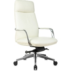 Изображение товара Кресло руководителя Бюрократ VEGA белое кожа алюминий 150 кг