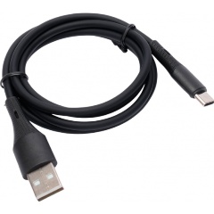 Изображение товара Кабель USB2.0 Cablexpert AM/Type-C, 3А, 18Вт, QC3.0, силиконовый, медь, 1м, черный