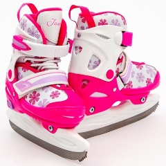 Изображение товара Детские раздвижные фигурные коньки CALAMBUS Jasmin ICE белый розовый 38-41