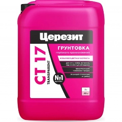 Изображение товара Грунтовка укрепляющая CERESIT CT 17 Transparent, 5 л