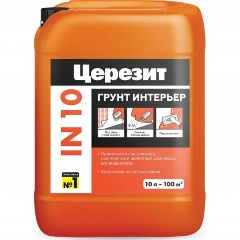 Изображение товара Грунтовка под обои и покраску CeresitI N 10 Интерьер, 10 л