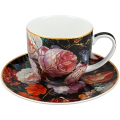 Изображение товара Чашка с блюдцем Carmani "Натюрморт с маками", Х. Рейкерс, 0.25л CAR2-840-9226