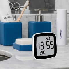 Изображение товара Часы-термометр BALDR B008STH-BLACK для душа с показаниями температуры и влажности