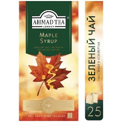 Изображение товара Чай зеленый Ahmad Tea Кленовый Сироп ароматизированный 25 пакетиков