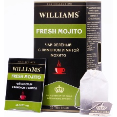 Изображение товара Чай зеленый WILLIAMS - Fresh Mojito ароматизированный 25 пакетиков