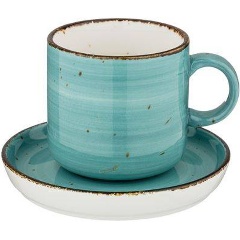 Изображение товара Чайная пара BRONCO "nature" 350мл, бирюзовый