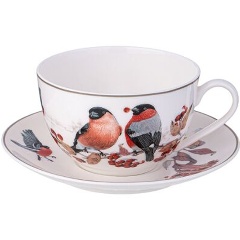 Изображение товара Чайная пара LEFARD лесная сказка снегири 300 мл 2 шт фарфор