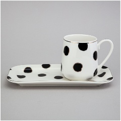 Изображение товара Чайная пара LEFARD топ стиль 250 мл белая на подставке 2 шт