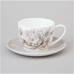 Изображение товара Чайная пара LEFARD white flower 330 мл (2 шт) фарфор бежевый для чая