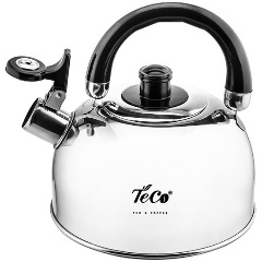 Изображение товара Чайник со свистком Teco TC-120 из нержавеющей стали, 2 л, подходит для индукционных плит