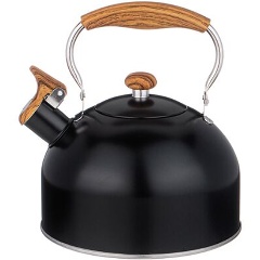 Изображение товара Чайник AGNESS со свистком 2,5 л нержавеющая сталь индукция черный