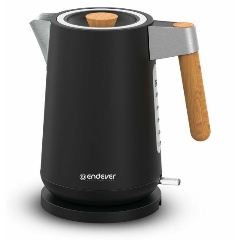 Изображение товара Электрический чайник Endever KR-372S черный 2200 Вт 1.7 л нержавеющая сталь дуб