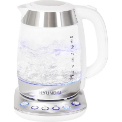 Изображение товара Чайник Hyundai HYK-G4033 белый/серебристый