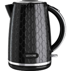 Изображение товара Электрический чайник Leonord LE-1523 черный 1.7 литра мощность 2200 Вт стильный дизайн