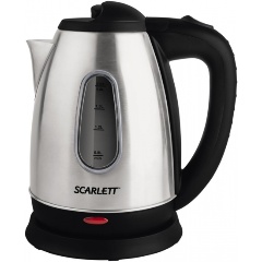 Изображение товара Чайник Scarlett SC-EK21S20 черный серебристый 1.8 л 1600 Вт