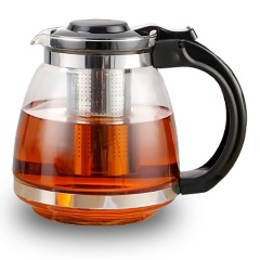 Изображение товара Чайник TimA стеклянный черный 1500мл (А017-B)