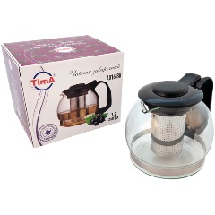 Изображение товара Чайник TimA стеклянный коричневый 1200мл (А016-BR)