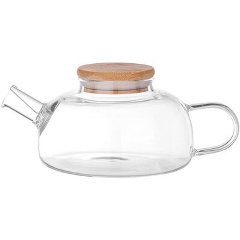 Изображение товара Чайник заварочный AGNESS 700 мл со стеклянной крышкой и бамбуковым вставками