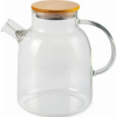 Изображение товара Чайник заварочный ATTRIBUTE стеклянный 1800мл с бамбуковой крышкой (ATT260)