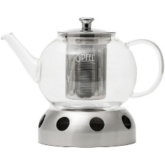 Изображение товара Чайник заварочный GIPFEL с подставкой для подогрева от свечи, 1000 мл