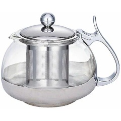Изображение товара Заварочный чайник HANS GRETCHEN 0,7л с фильтром стекло пластик металлик