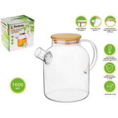 Изображение товара Чайник заварочный PERFECTO LINEA, стеклянный, 1600 мл, BAMBOO, (38-160007)