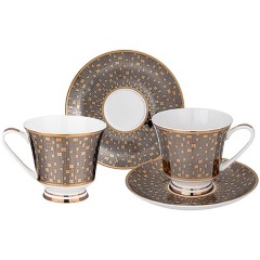 Изображение товара Чайный набор LEFARD Мерцание 2 пер. 4 пр. 270 мл фарфор золотой орнамент