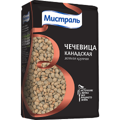 Изображение товара Чечевица МИСТРАЛЬ Канадская зеленая крупная 450 г