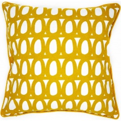 Изображение товара Чехол для подушки Tkano с двустронним принтом Twirl 45х45, горчичный