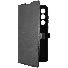 Изображение товара Чехол-книжка Borasco для Samsung Galaxy S25 FE черный водонепроницаемый надежный стильный