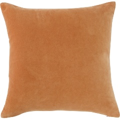 Изображение товара Чехол на подушку Tkano из хлопкового бархата коричневого цвета из коллекции Essential, 45х45 см