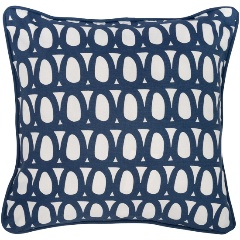 Изображение товара Чехол на подушку Tkano с принтом Twirl темно-синего цвета из коллекции Cuts&Pieces, 45х45 см
