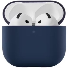 Изображение товара Чехол Ubear для AirPods 4, Touch Pro Case, 1,2 мм, PC+силикон, усиленный темно-синий