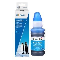 Изображение товара Чернила G&G GG-GI-490C GI-490 голубой 70мл для Canon Pixma G1400/G2400/G3400/G4400