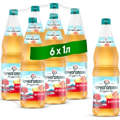 Изображение товара Лимонад ЧЕРНОГОЛОВКА Буратино 1 л стекло 6 шт газированный напиток
