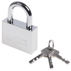 Изображение товара Навесной замок ЧЕТЫРЕ СЕЗОНА серия Сталь 60 мм надежное запирание для гаражей и складов