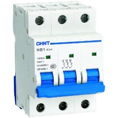 Изображение товара Автоматический выключатель CHINT NB1-63H (R) 3п 40А 10кА IP20