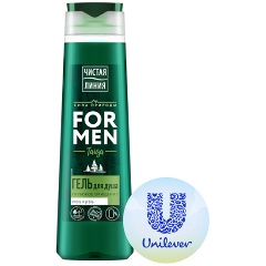 Изображение товара Гель для душа ЧИСТАЯ ЛИНИЯ FOR MEN Глубокое очищение, Хмель и уголь, 400 мл