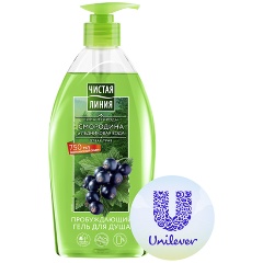 Изображение товара Гель для душа ЧИСТАЯ ЛИНИЯ Пробуждающий, Смородина и ледниковая вода, 750мл