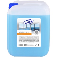Изображение товара Чистящее средство LUSCAN для стекол и зеркал с нашатырным спиртом, 5 л