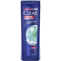 Изображение товара Шампунь-бальзам против перхоти CLEAR Men 2в1 Активспорт, 200 мл