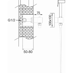 Изображение товара Смеситель для биде с термостатом Rose R965H, черный