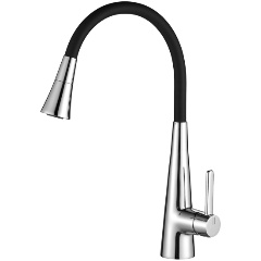 Изображение товара Смеситель для кухни с гибким изливом режимом душ Rose R213 хром