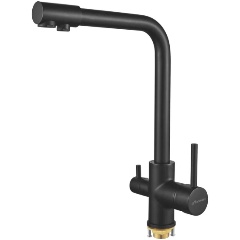 Изображение товара Смеситель для кухни с подключением фильтра Maretti Project Black PB31RZF12, черный